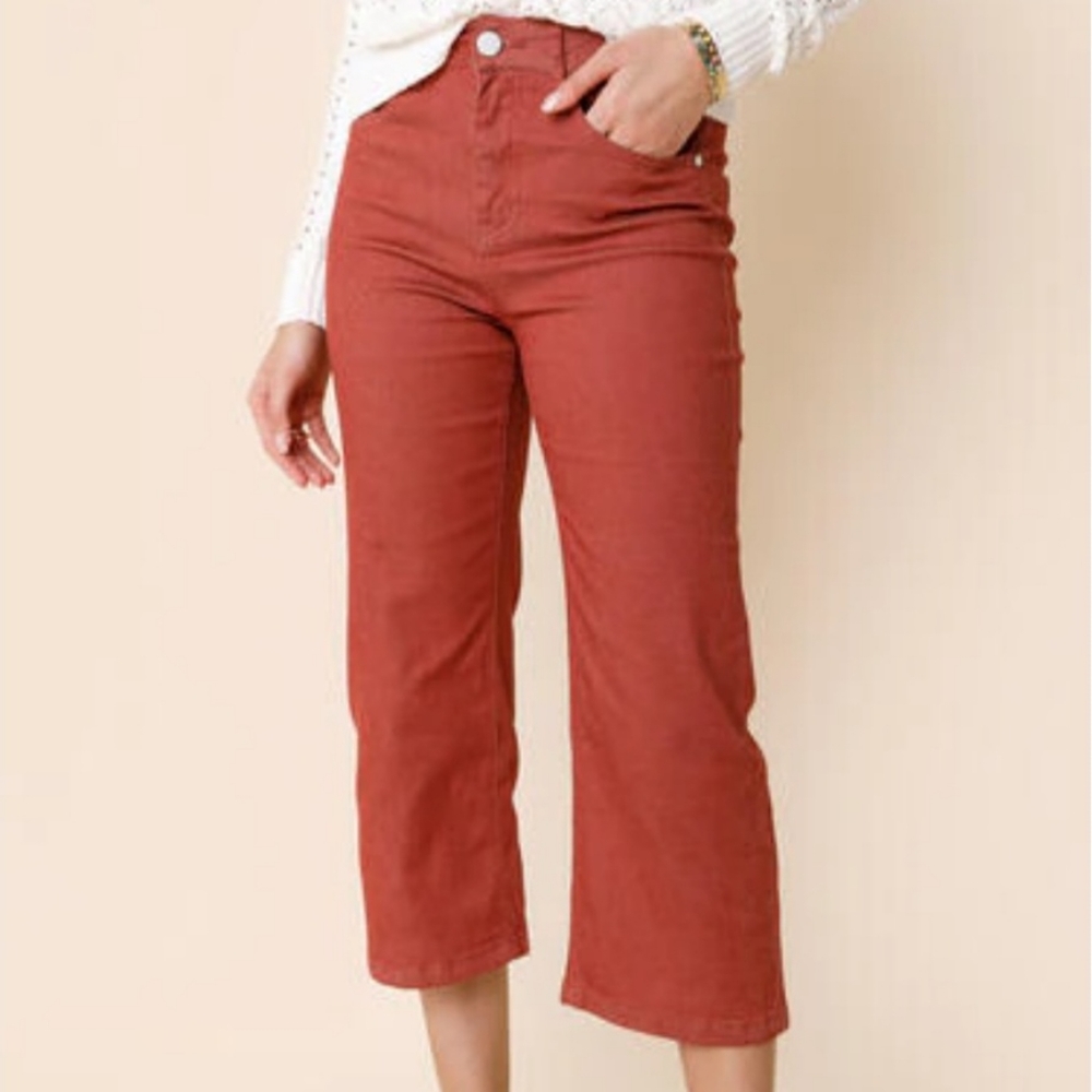 3 for $35.00-Francesca's Jacey Mid Rise Culotte Pants Brand New Sz 27
